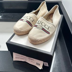 Gucci Logo Beige Espadrilles